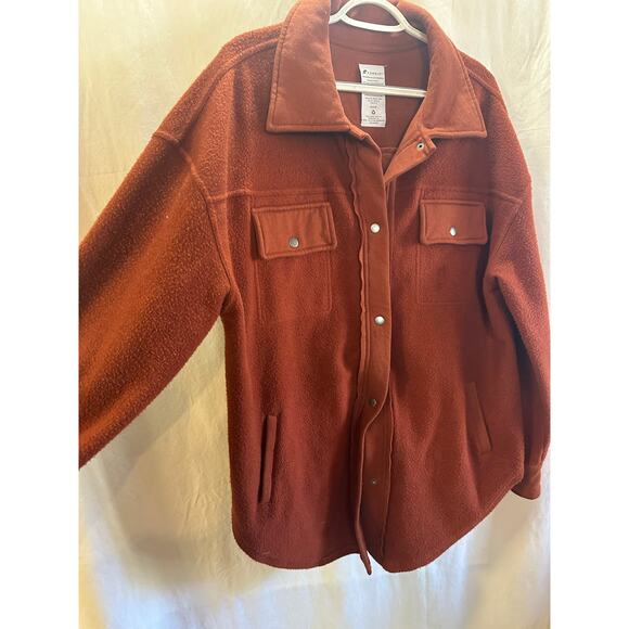 Fornia Rust Fleece Shacket – Size M (P2P 24”) - Picture 7 of 7